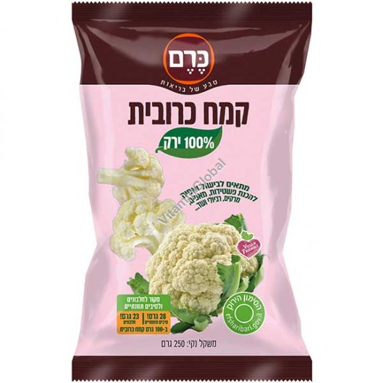 קמח כרובית 100% ירק, ללא תוספות וללא גלוטן 250 גרם - כרם