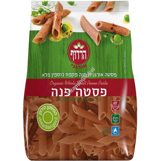 פסטה אורגנית פנה מקמח כוסמין מלא 400 גרם - הרדוף