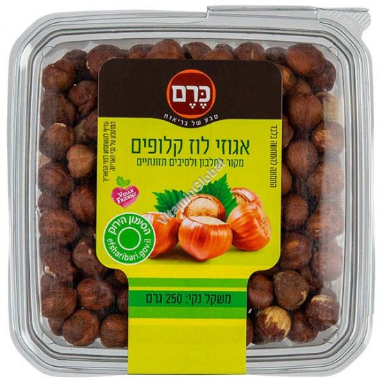 אגוזי לוז טבעיים קלופים 250 גרם - כרם